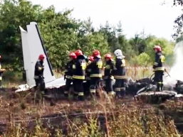 The debris of the crashed PA-31P