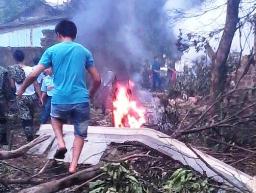 The site of the crashed Mi-171 helicopter