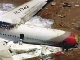 The crashed Asiana Airlines Boeing 777