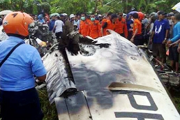 Trigana Air Service flight IL257 was destroyed when it impacted a wooded mountainside.