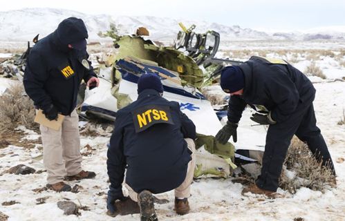 The wreckage of the crashed  Pilatus PC-12/45, N273SM